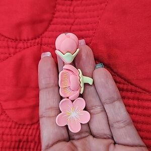 One sakura peach blossom hair clip